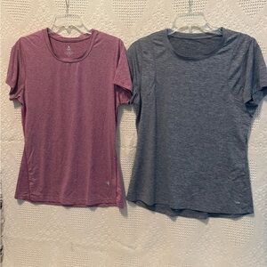 Women's Heathered T-Shirts - Pink and Gray - dri-fit